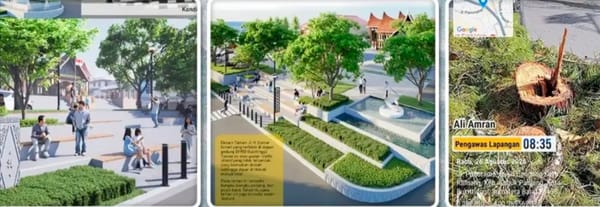 Taman Depan DPRD Bukittinggi Direvitalisasi