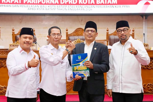 Pemko Batam mengajukan rancangan perubahan KUA dan PPAS tahun anggaran 2026.