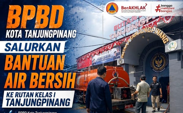 BPBD Tanjungpinang Salurkan 40 Ton Air Bersih Kepada Warga yang Membutuhkan