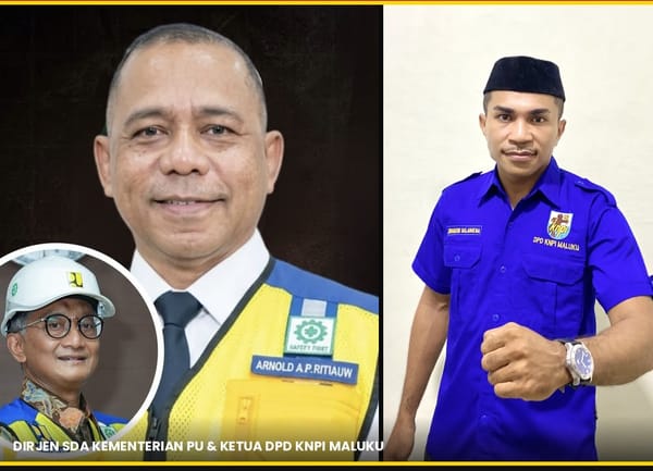 Menteri PU Dody Hanggodo, Dirjen SDA) Kementerian PU, Mayjen TNI (Purn.) Arnold Aristoteles Paplapna Ritiauw, S.I.P., M.H.I.,