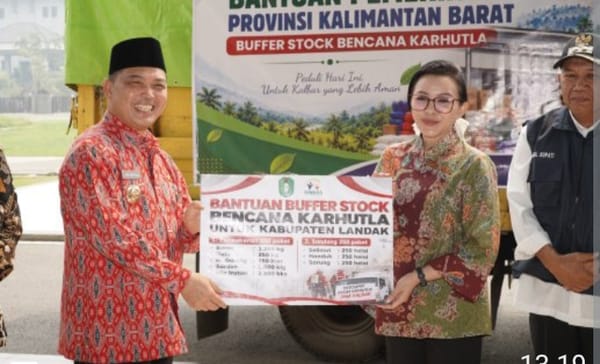 Landak Masuk Daerah Terdampak Parah Karhutla, Bantuan Logistik Mulai Disalurkan