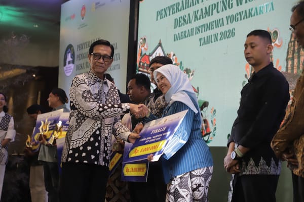 Dorong Pariwisata Berbasis Komunitas, Desa Wisata Sleman Raih Dua Penghargaan DIY 2026