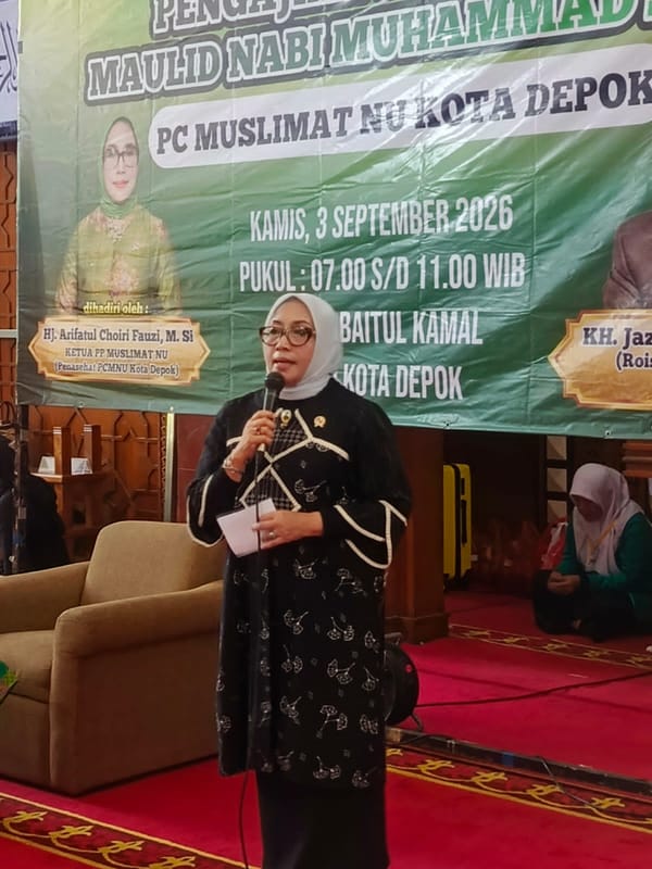 Maulid Nabi di Baitul Kamal, 1.000 Muslimat NU Depok Bersholawat