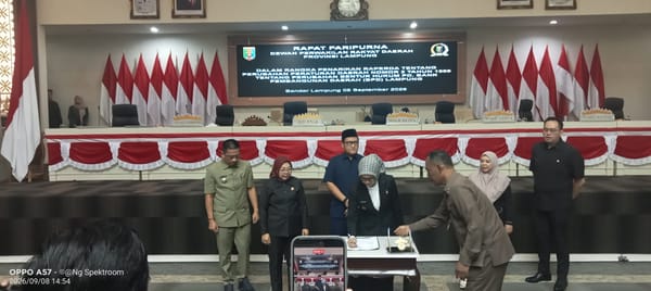 DPRD & Gubernur Sepakati Penarikan Raperda Perubahan Bentuk Hukum BPD Menjadi PT Bank Lampung