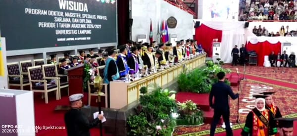 Unila mewisuda 1.099 Lulusan Program Doktor, Magister, Spesialis, Profesi, Sarjana, dan Diploma, Periode I Tahun Akademik 2026/2027