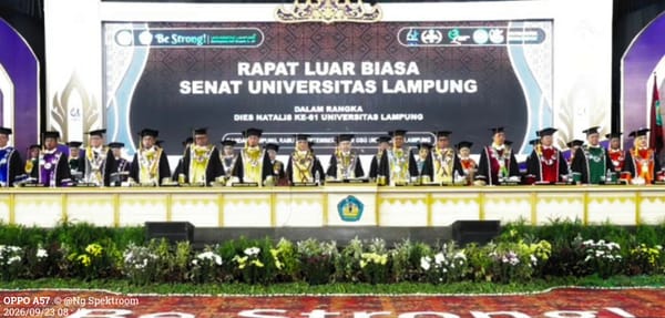 Hadiri Dies Natalis Unila, Gubernur Mirza Paparkan Lampung Sebagai Lumbung Pangan Strategis Nasional