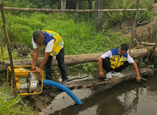 5 Hektare Sawah di Muaro Jambi, PU Pompa Air Untuk Kurangi Gagal Panen