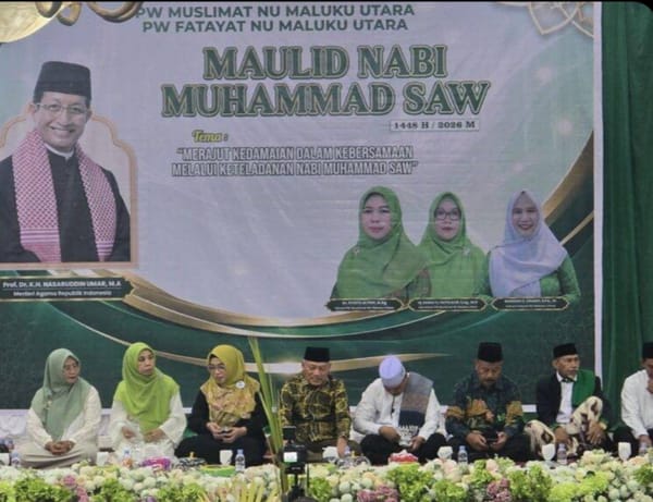 Muslimat Bersama Fatayat NU Maluku Utara Peringati Maulid Nabi Muhammad SAW