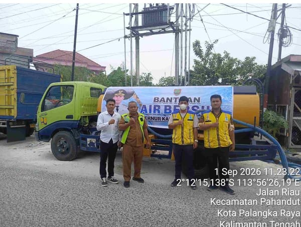 Pemprov Kalteng Salurkan 74.450 Liter Air Bersih ke Wilayah Terdampak Kemarau