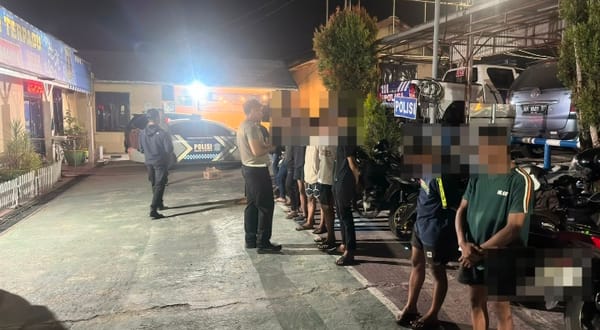 Cegah Balap Liar Satlantas Polres Tabalong Patroli Malam Hari