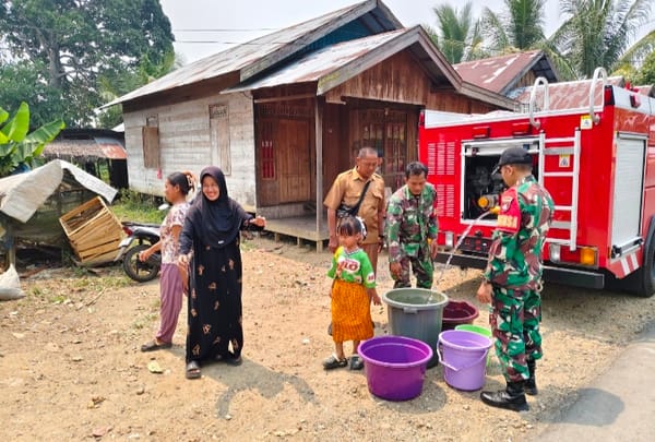 Air Bersih Menipis, Kodim 1002/HST Kirim Water Tank untuk 295 KK