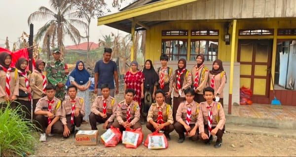 Wujud Kepedulian di Tengah Musibah, Saka Wira Kartika Salurkan Bantuan untuk Korban Kebakaran HST