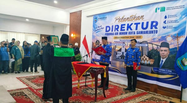 Yufron Resmi Pimpin Perumda Air Minum Sawahlunto, Target Layanan 24 Jam dan Laba Jadi Ujian