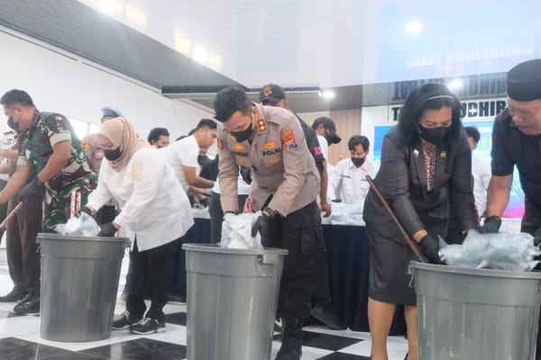 Polres Bengkalis Musnahkan 68,6 Kg Sabu Bernilai Rp68 Miliar