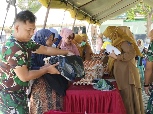 HUT ke-81 TNI, Kodim 1425 Jeneponto Gandeng Bulog Hadirkan Bazar Pangan Murah