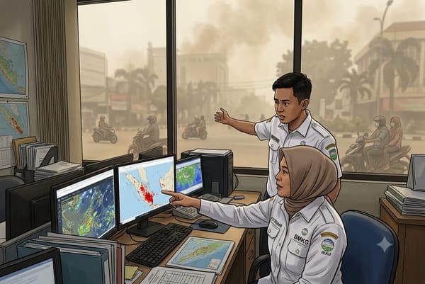 Hotspot Sumatra Tersisa 451 Titik Sumsel  160 Titik dan Riau 6 Titik