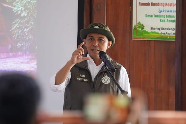 Menhut RI Dorong Tanjung Leban Bengkalis Jadi Laboratarium Hidup Restorasi Gambut dan Karhutla