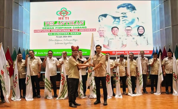 Wali Kota Sawahlunto Riyanda Putra Resmi Dilantik Jadi Ketua DPC HKTI Sawahlunto Periode 2026-2031