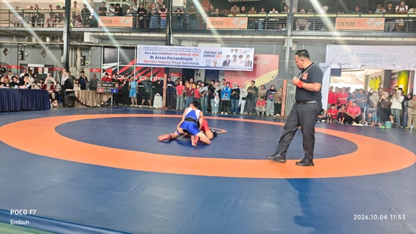 Pertandingan Cabor Gulat Porprov XVI Dimulai, Atlet Diminta Tampil Sportif