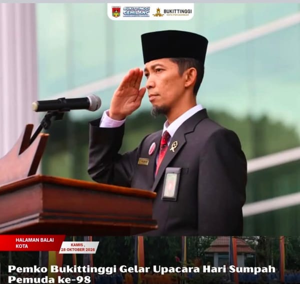 Pemko Bukittinggi Gelar Upacara Hari Sumpah Pemuda ke-98