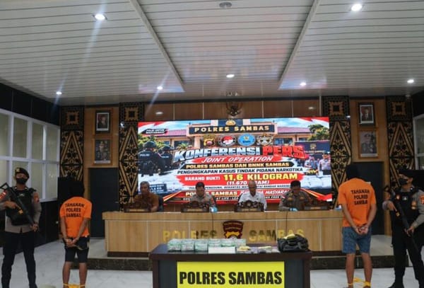 Polres Sambas Bongkar Peredaran 11,67 Kg Sabu, Dua Pria Ditangkap