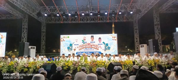 Bandarlampung Bersholawat, Gubernur Mirza Berharap Lampung Aman dan Damai