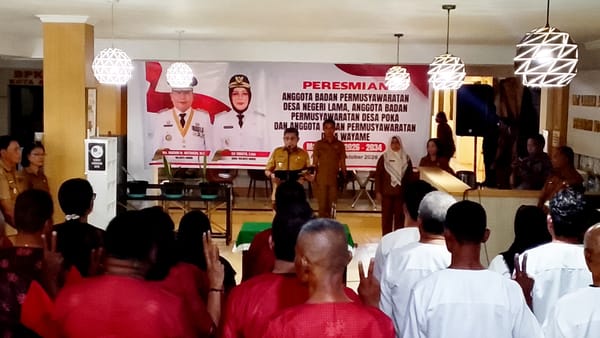Resmikan BPD Tiga Negeri, Bodewin Minta BPD Gali Potensi Desa