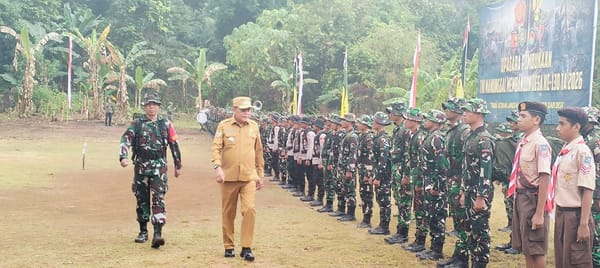 Bodewin Wattimena Soroti Krisis Air Bersih,saat membuka TMMD ke-130 di Dusun Seri