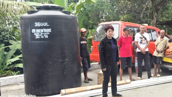 Warga Mahia Krisis Air, PDI Perjuangan bantu Dua Tangki Air Berkapasitas 6 Ton