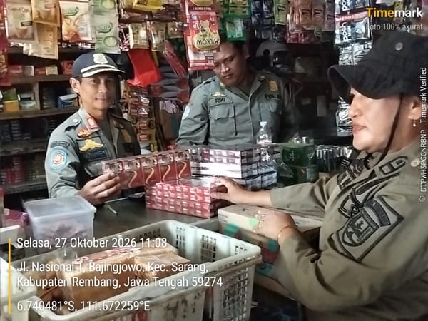 Razia Rokok Ilegal di Rembang Temukan 19.360 Batang di Kecamatan Sarang