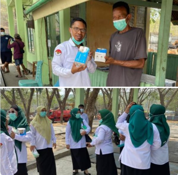 Kemenag Ternate Peduli Warga Terdampak Kebakaran, Bagikan 20 Masker ke Masyarakat