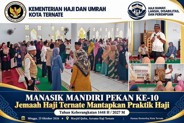 Manasik Mandiri Calon Jemaah Haji Ternate Perdalam Praktik Haji dan Melontar Jumrah