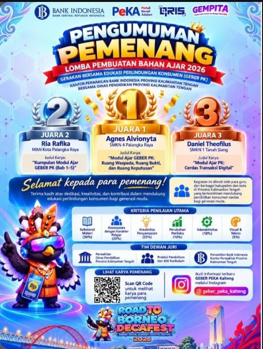 Karya Guru MAN Palangka Raya Raih Juara 2, Bekali Murid Hadapi Risiko Transaksi Digital