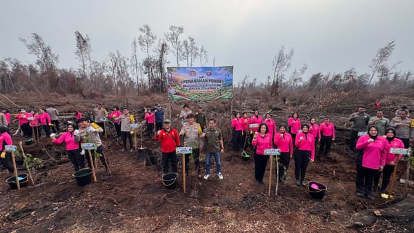 Menjawab Keraguan Publik, Polda Kalteng Hijaukan Lahan Bekas Karhutla dengan Belangiran