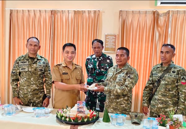 HUT Ke-81 TNI, Koramil Jajaran Kodim 1002/HST Dapat Kejutan dari Forkopimcam dan Polsek