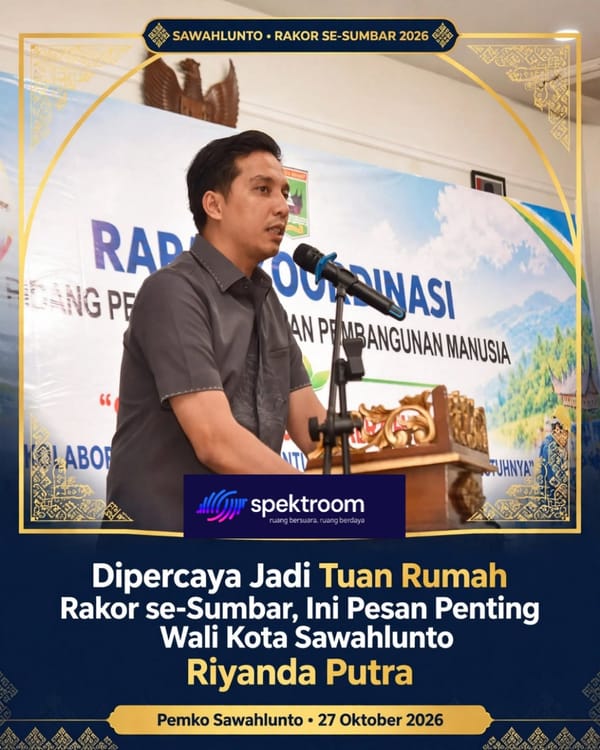 Sawahlunto Jadi Tuan Rumah Rakor Sumbar, Riyanda Dorong Kolaborasi Tanpa Ego Sektoral