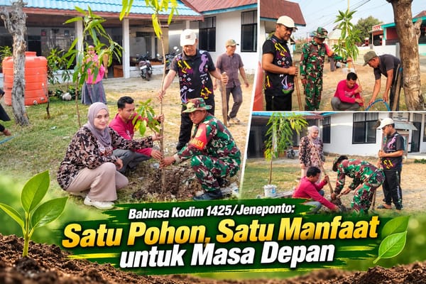 Babinsa Kodim 1425/Jeneponto: Satu Pohon, Satu Manfaat untuk Masa Depan