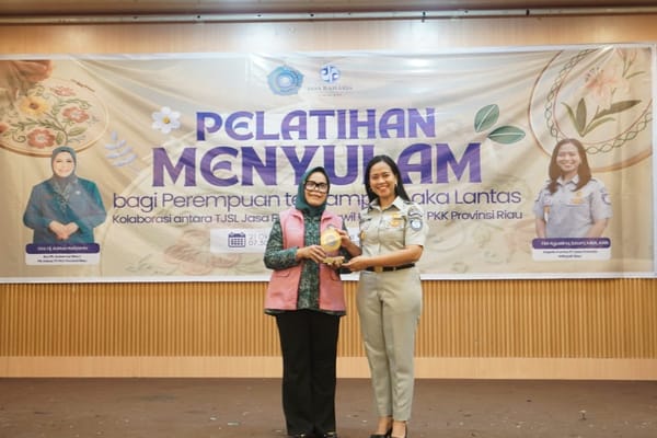 TP PKK Riau dan Jasa Raharja Gelar Pelatihan Menyulam