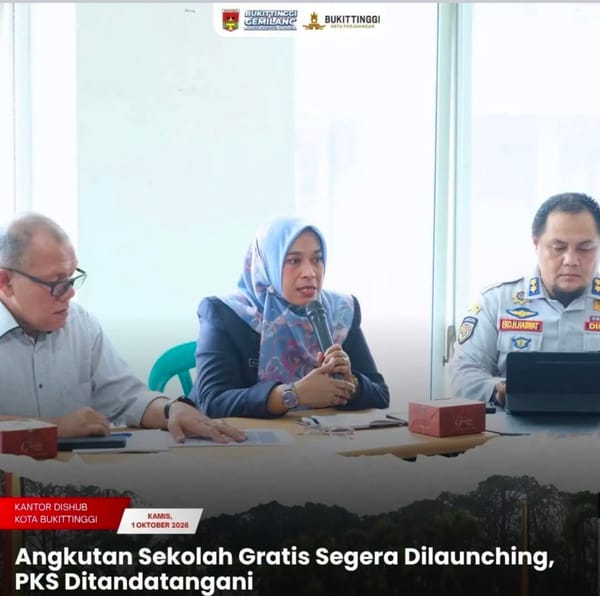 Angkutan Sekolah Gratis Segera Diluncurkan di Bukittinggi
